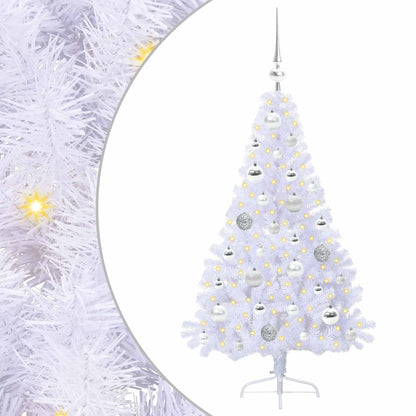 Artificial Christmas Tree with Stand White 120 cm PVC and Steel