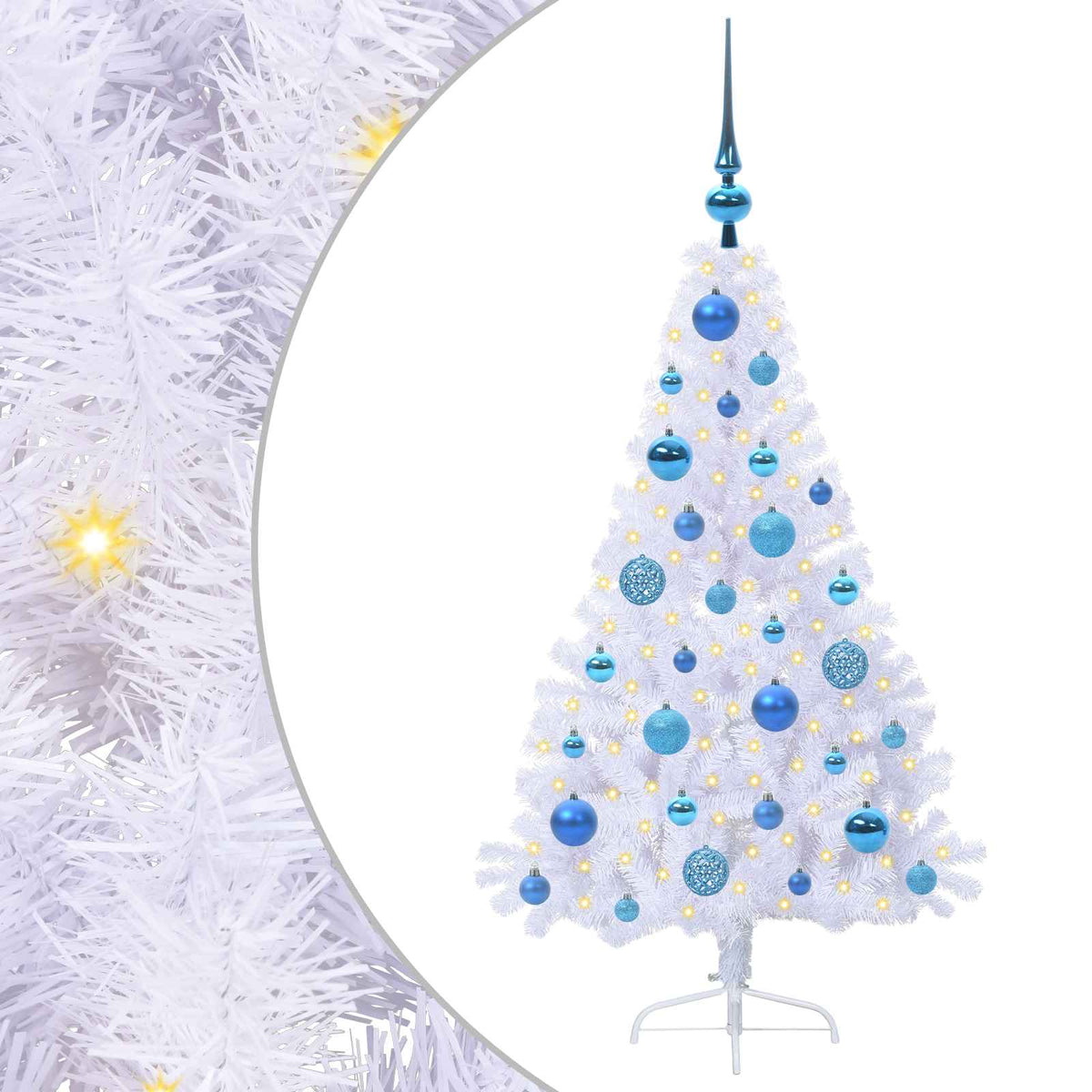Artificial Christmas Tree with Stand White 120 cm PVC and Steel