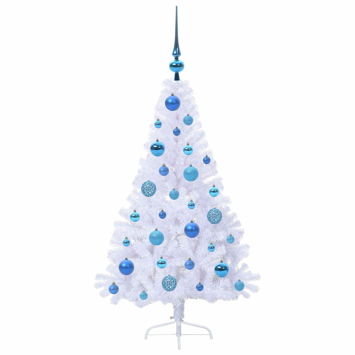 Artificial Christmas Tree with Stand White 120 cm PVC and Steel