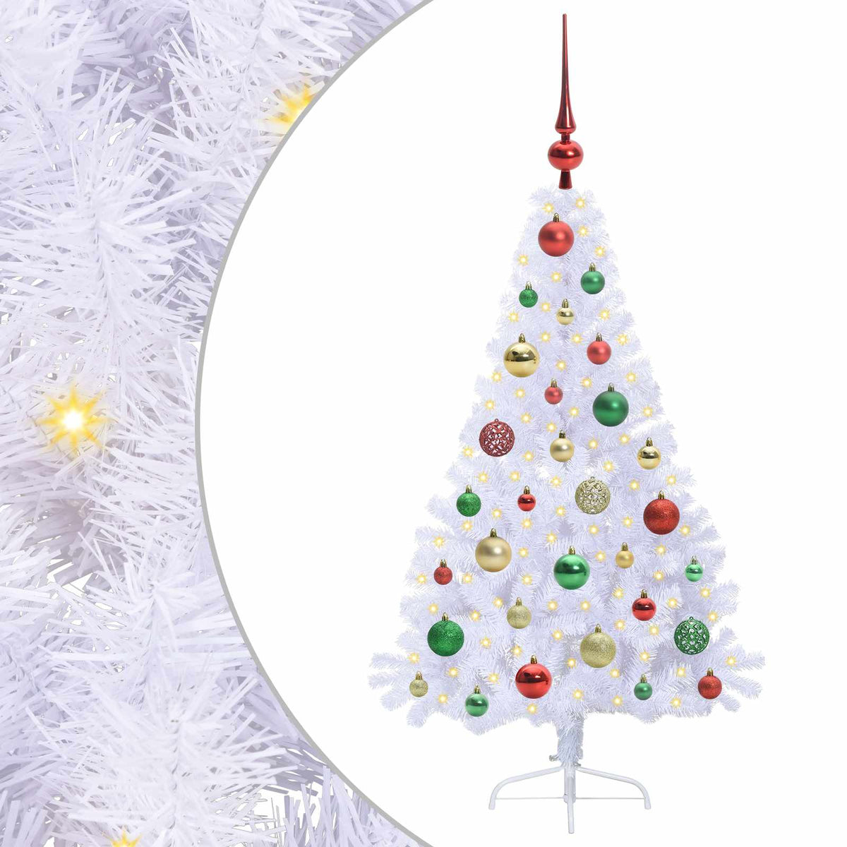 Artificial Christmas Tree with Stand White 120 cm PVC and Steel