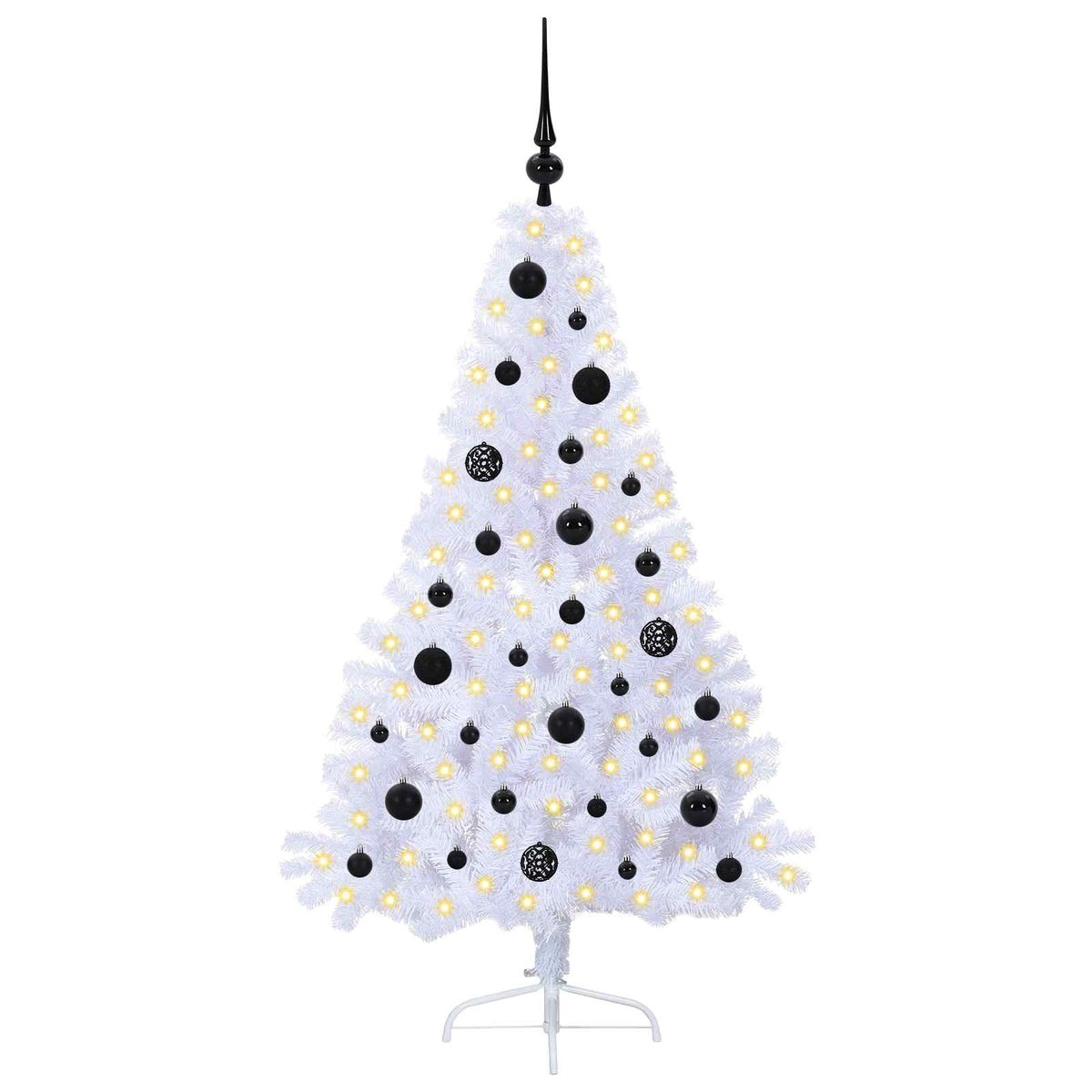 Artificial Christmas Tree with Stand White 150 cm PVC and Steel