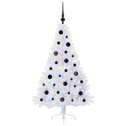 Artificial Christmas Tree with Stand White 150 cm PVC and Steel