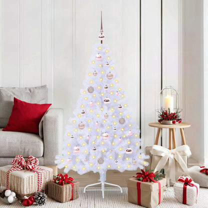 Artificial Christmas Tree with Stand White 150 cm PVC and Steel