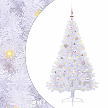 Artificial Christmas Tree with Stand White 150 cm PVC and Steel