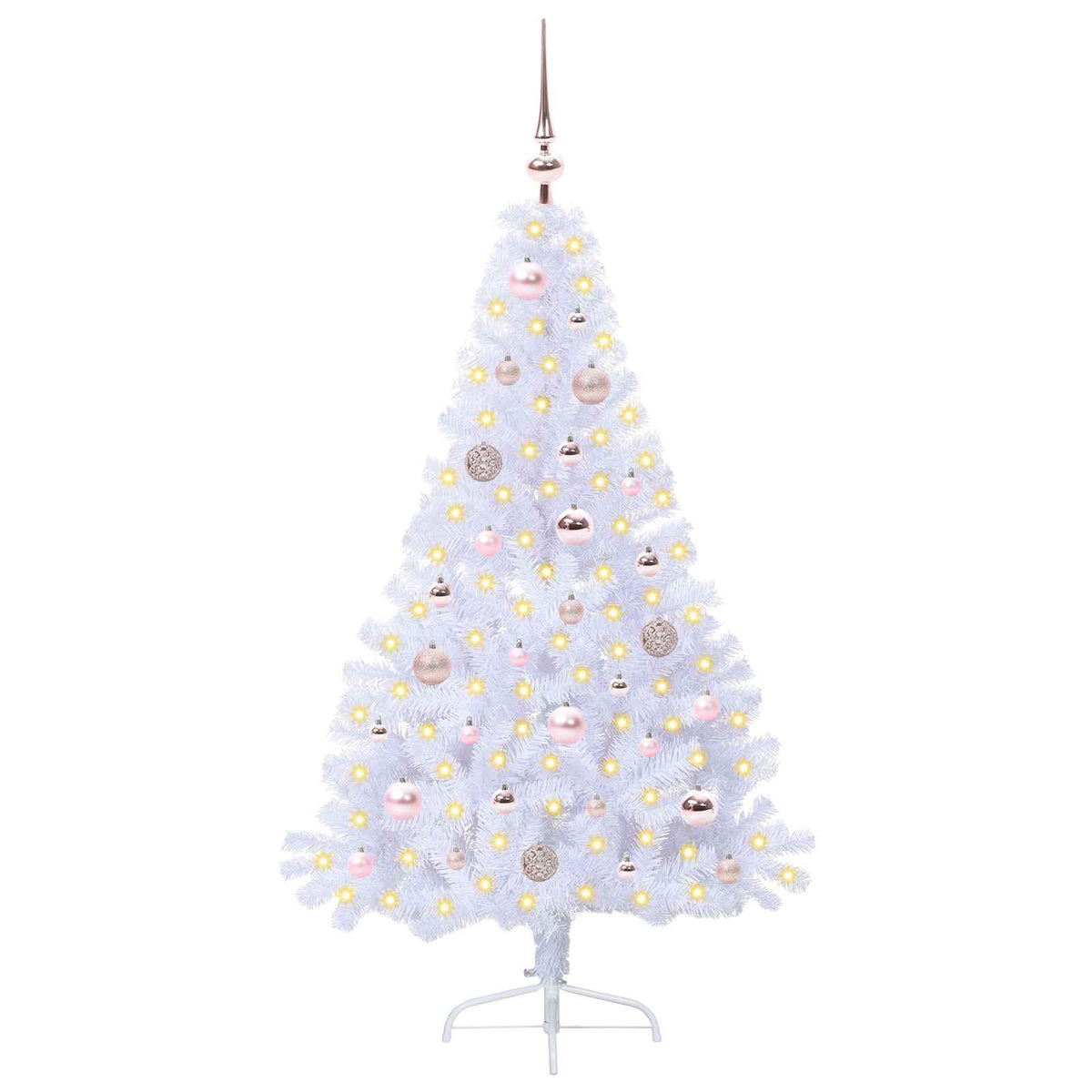 Artificial Christmas Tree with Stand White 150 cm PVC and Steel