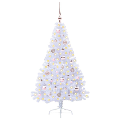 Artificial Christmas Tree with Stand White 150 cm PVC and Steel