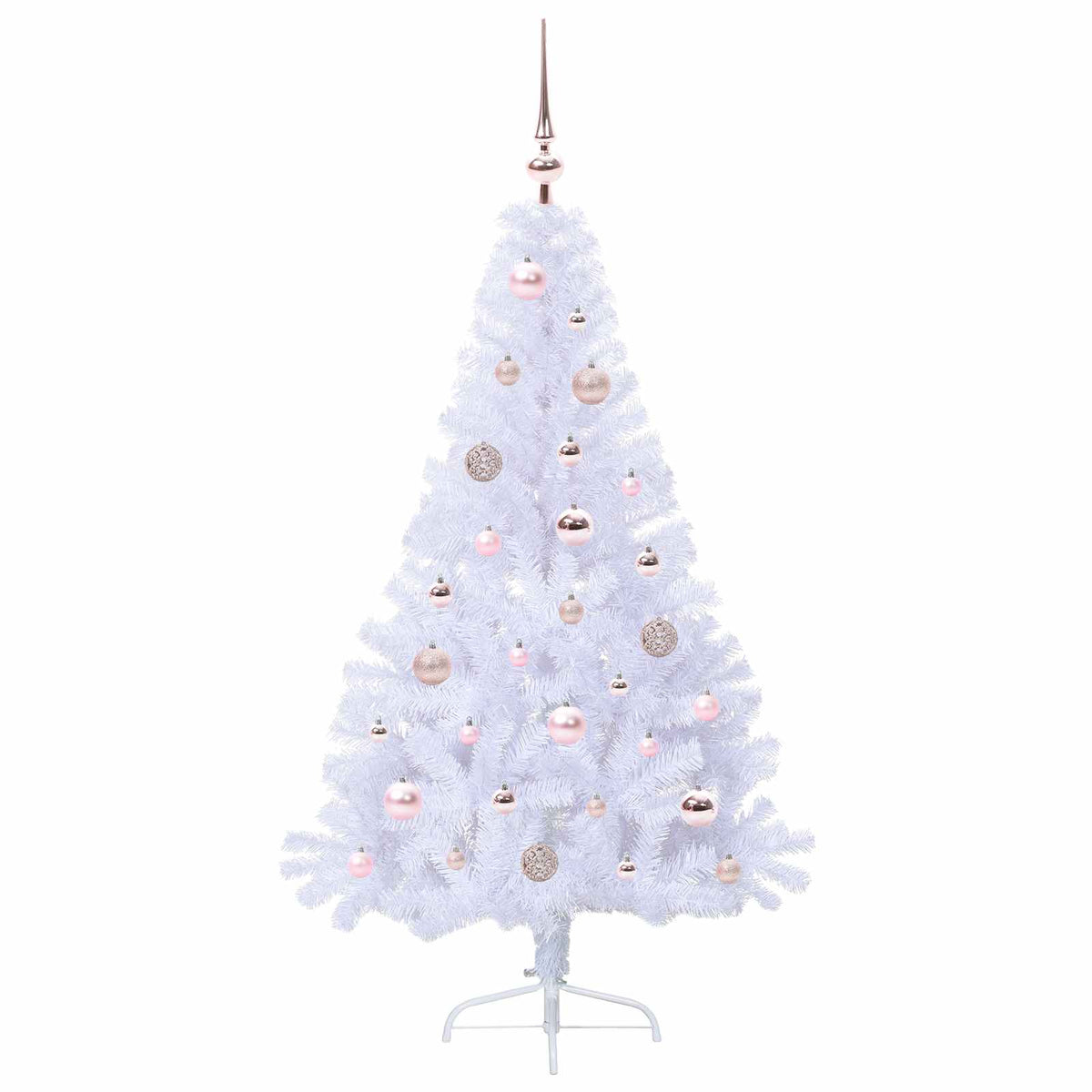 Artificial Christmas Tree with Stand White 150 cm PVC and Steel