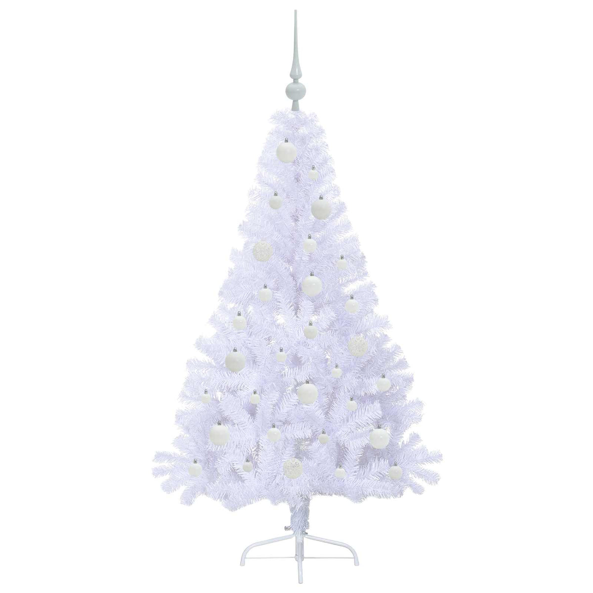 Artificial Christmas Tree with Stand White 150 cm PVC and Steel