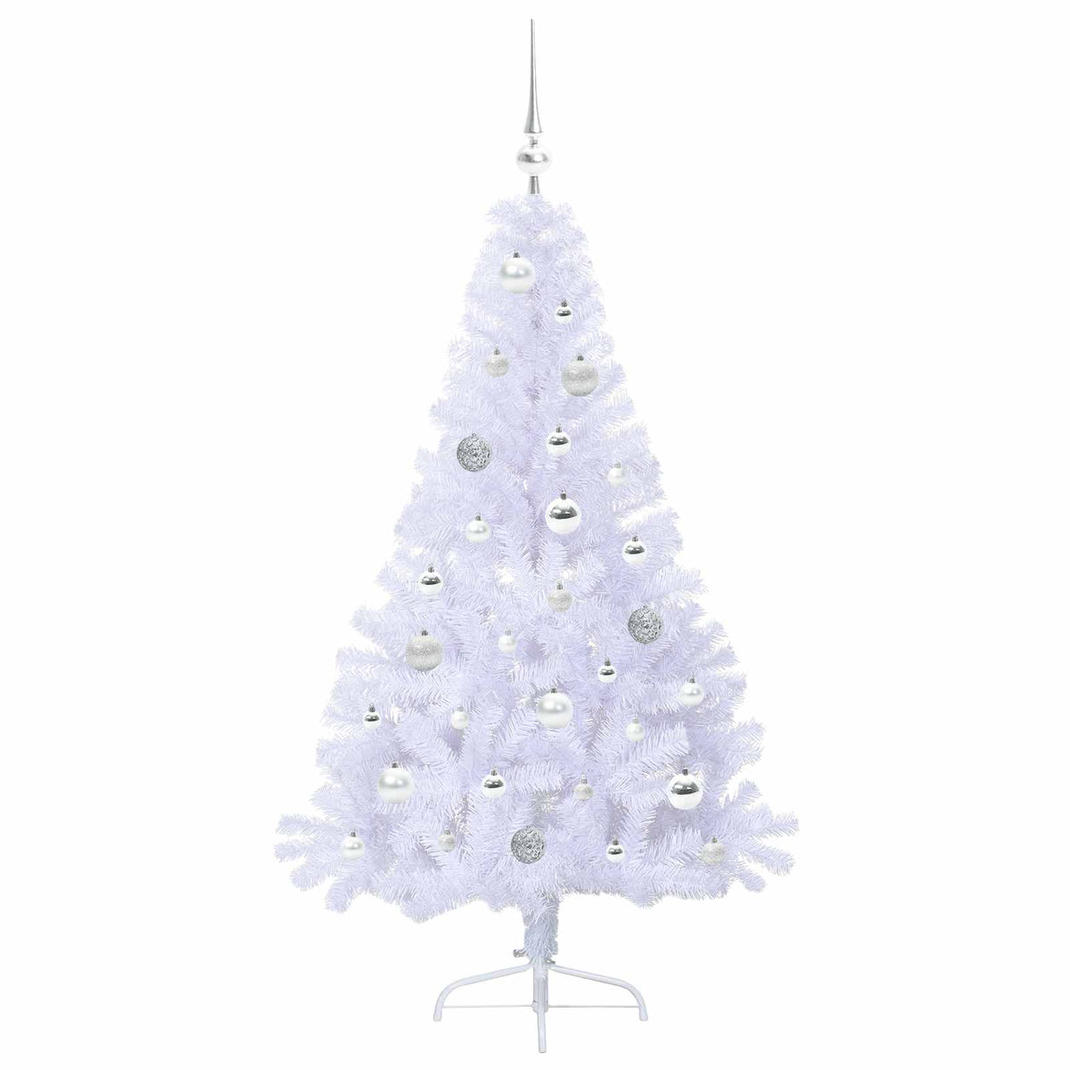 Artificial Christmas Tree with Stand White 150 cm PVC and Steel