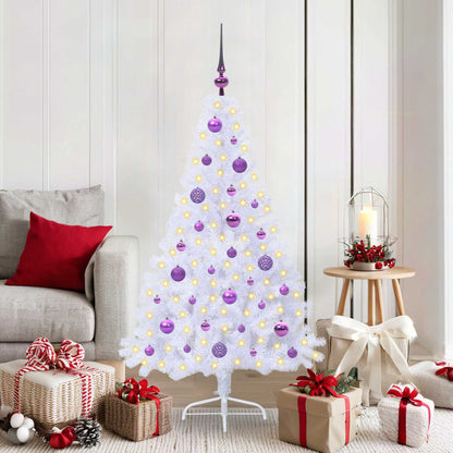 Artificial Christmas Tree with Stand White 150 cm PVC and Steel