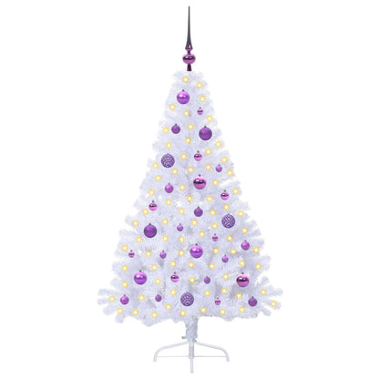 Artificial Christmas Tree with Stand White 150 cm PVC and Steel