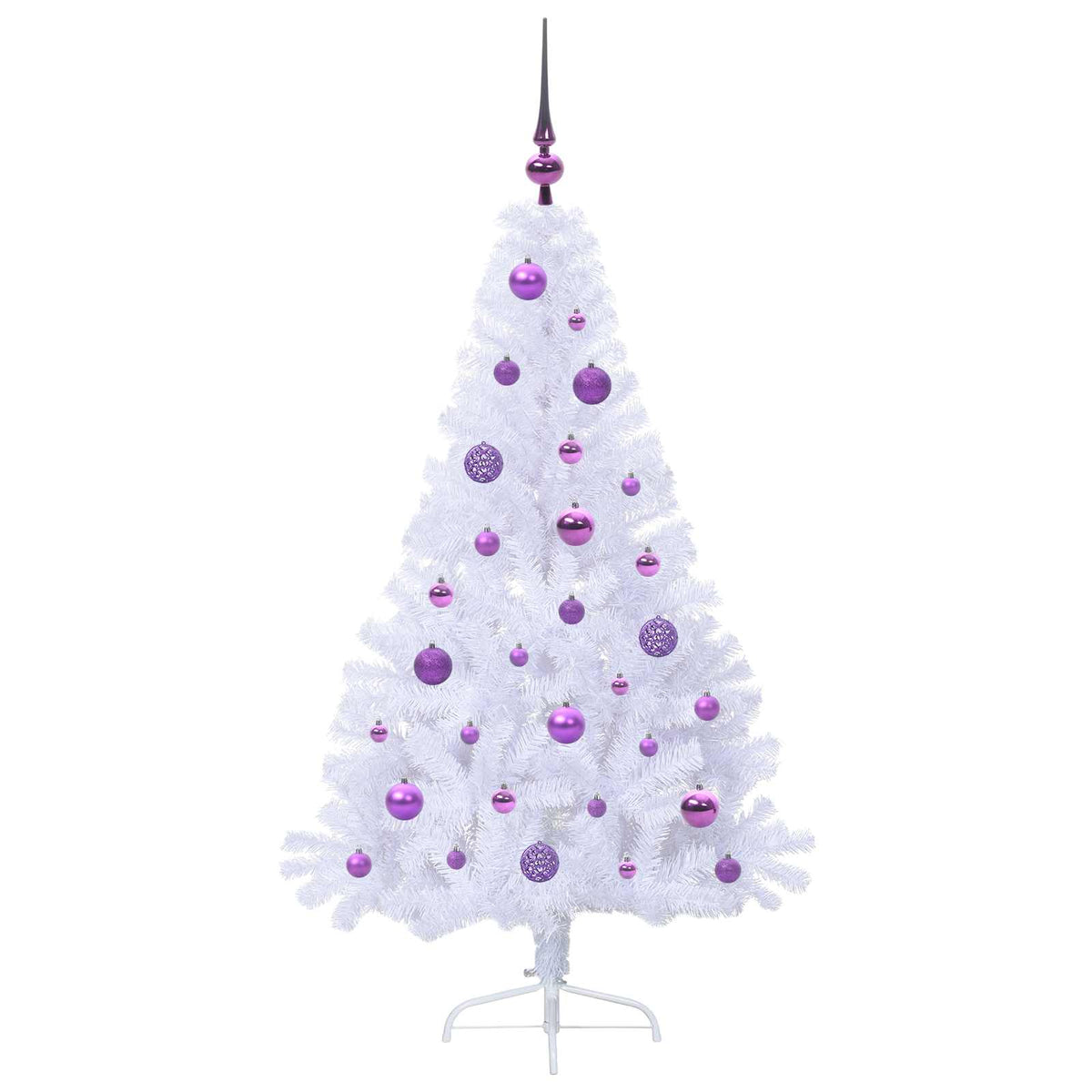 Artificial Christmas Tree with Stand White 150 cm PVC and Steel