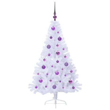 Artificial Christmas Tree with Stand White 150 cm PVC and Steel
