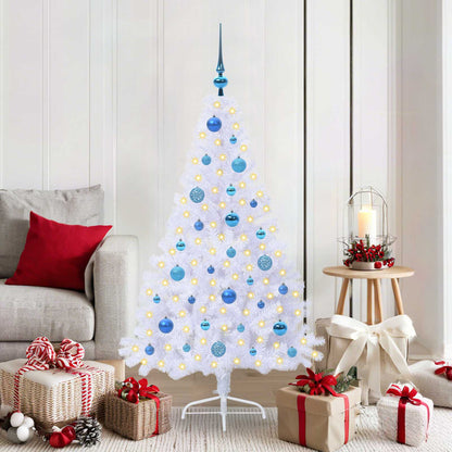 Artificial Christmas Tree with Stand White 150 cm PVC and Steel