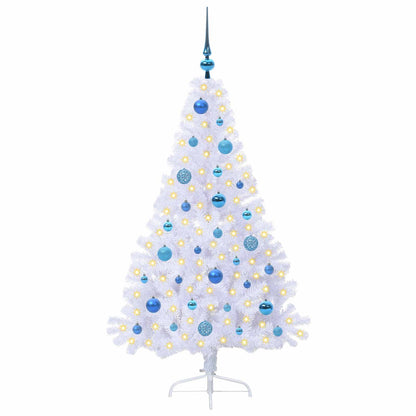 Artificial Christmas Tree with Stand White 150 cm PVC and Steel