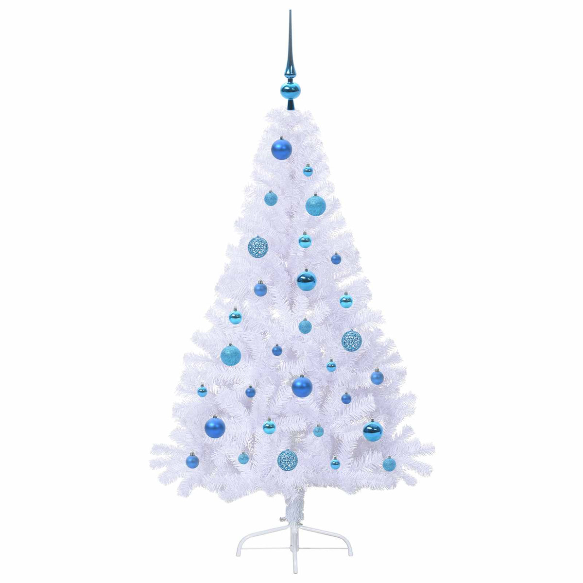 Artificial Christmas Tree with Stand White 150 cm PVC and Steel
