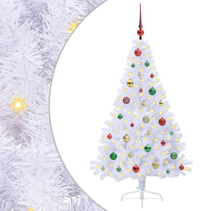 Artificial Christmas Tree with Stand White 150 cm PVC and Steel
