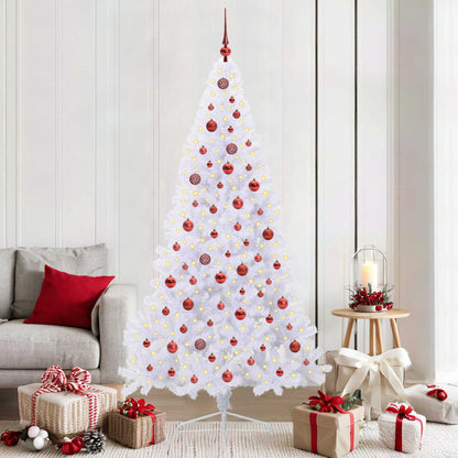 Artificial Christmas Tree with Stand White 210 cm PVC and Steel