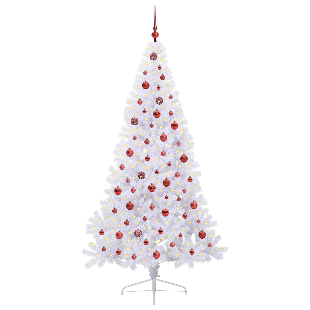 Artificial Christmas Tree with Stand White 210 cm PVC and Steel