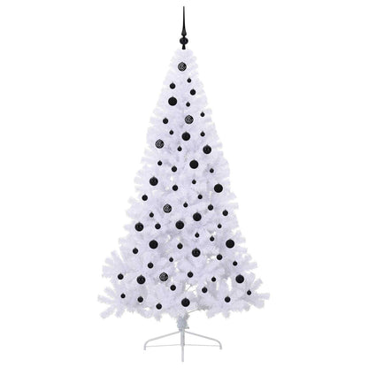 Artificial Christmas Tree with Stand White 210 cm PVC and Steel