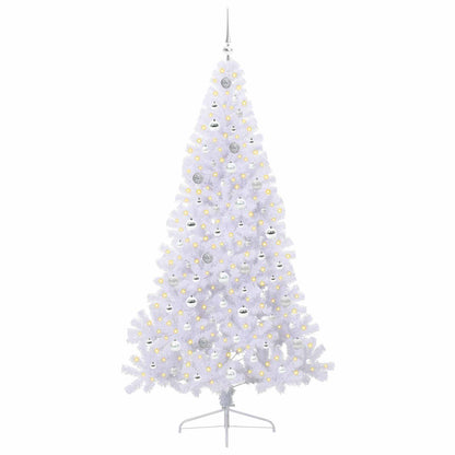 Artificial Christmas Tree with Stand White 210 cm PVC and Steel