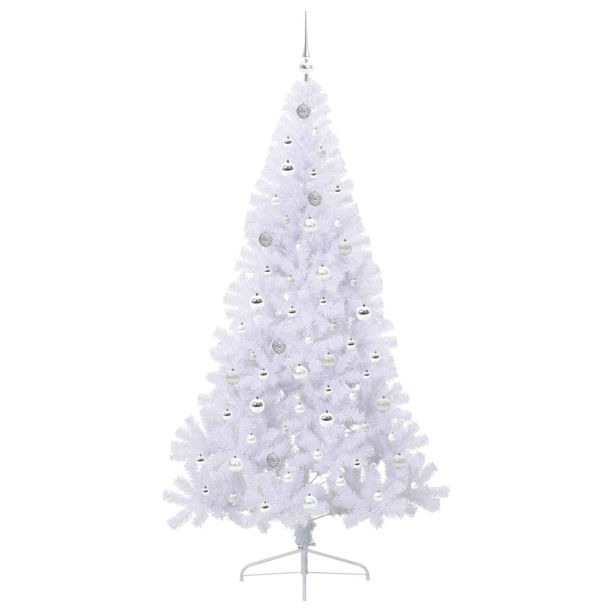 Artificial Christmas Tree with Stand White 210 cm PVC and Steel