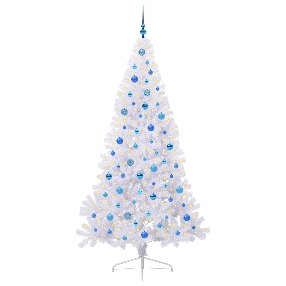 Artificial Christmas Tree with Stand White 210 cm PVC and Steel