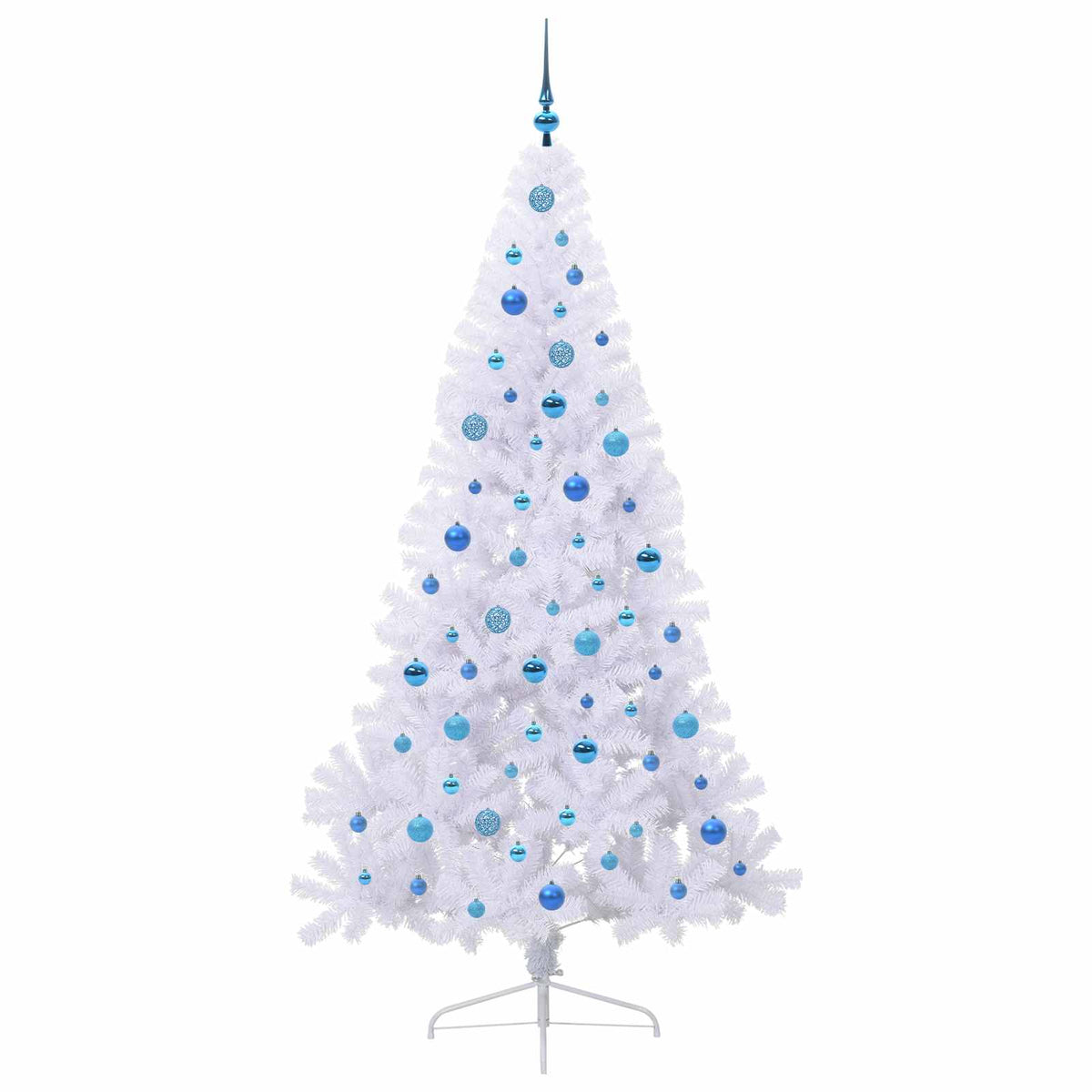 Artificial Christmas Tree with Stand White 210 cm PVC and Steel