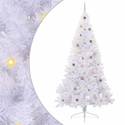 Artificial Christmas Tree White 240 cm PVC and Steel
