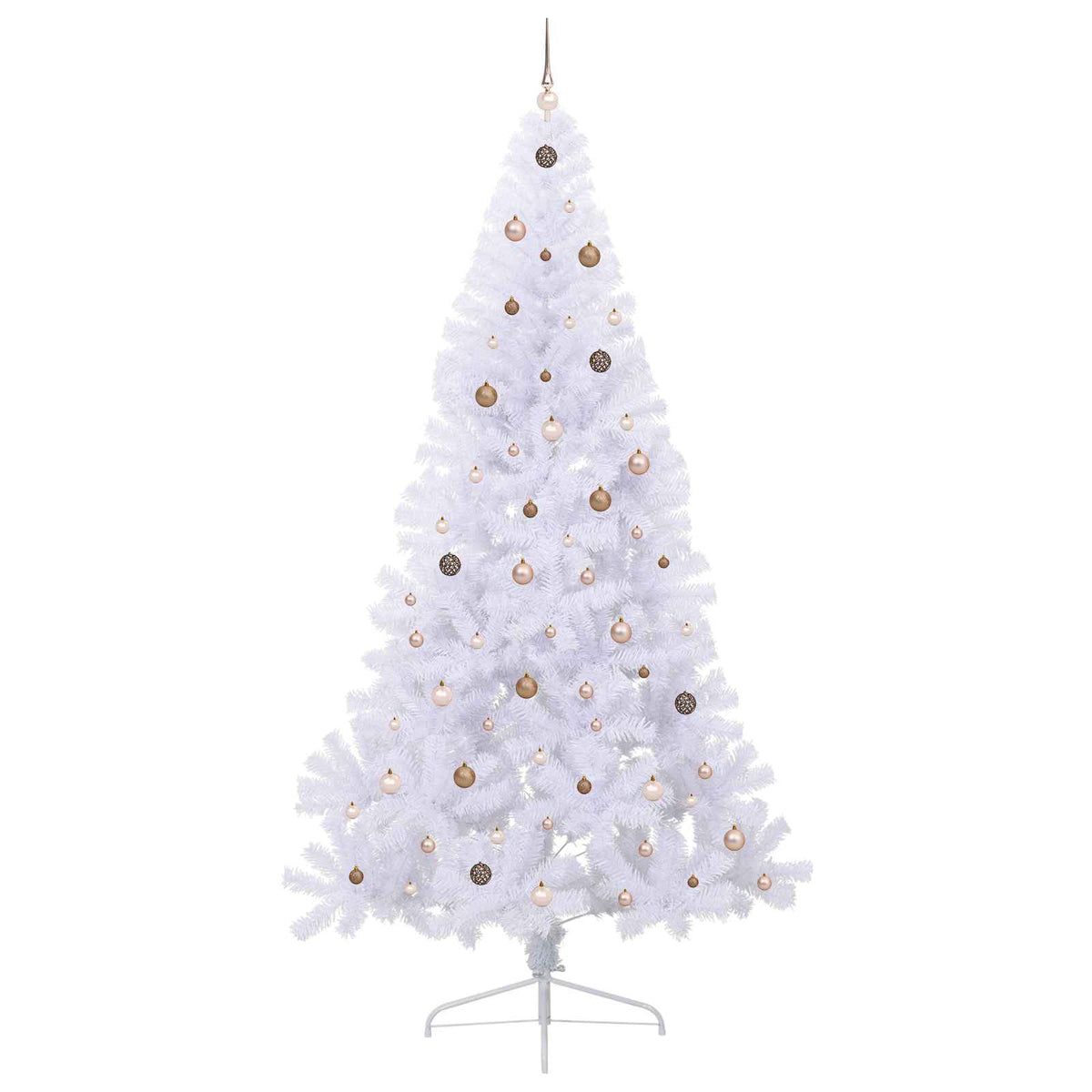 Artificial Christmas Tree White 240 cm PVC and Steel
