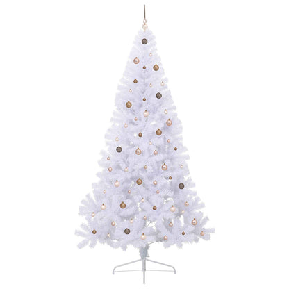 Artificial Christmas Tree White 240 cm PVC and Steel