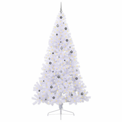 Artificial Christmas Tree White 240 cm PVC and Steel