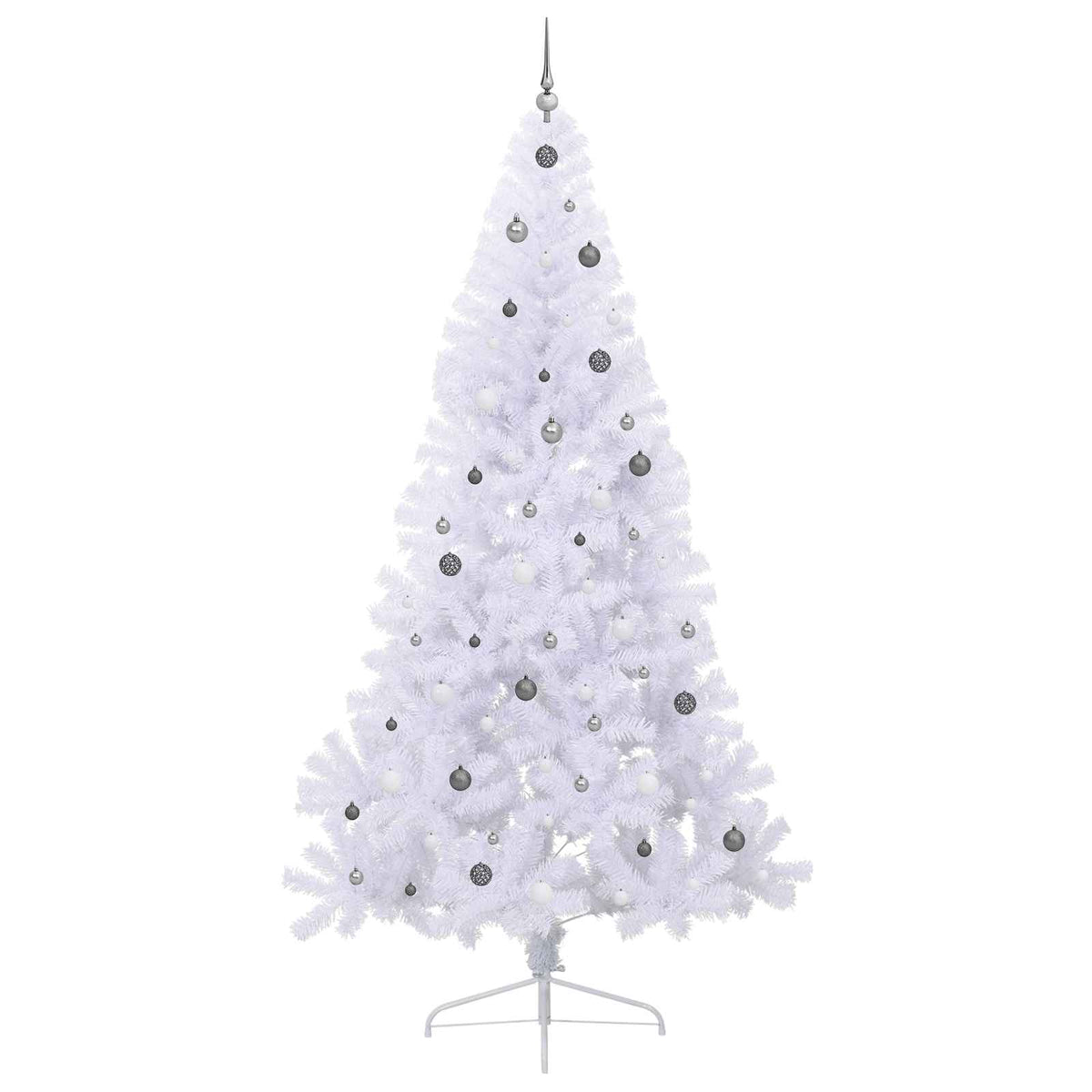 Artificial Christmas Tree White 240 cm PVC and Steel