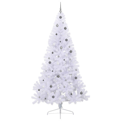Artificial Christmas Tree White 240 cm PVC and Steel