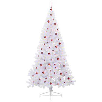 Artificial Christmas Tree White 240 cm PVC and Steel