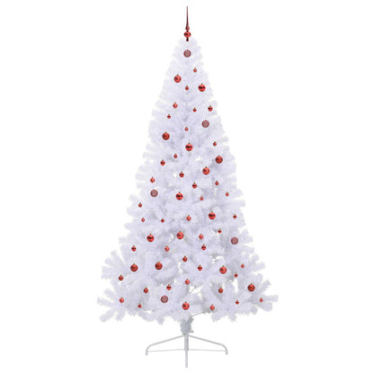 Artificial Christmas Tree White 240 cm PVC and Steel