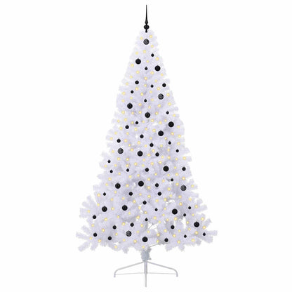 Artificial Christmas Tree White 240 cm PVC and Steel