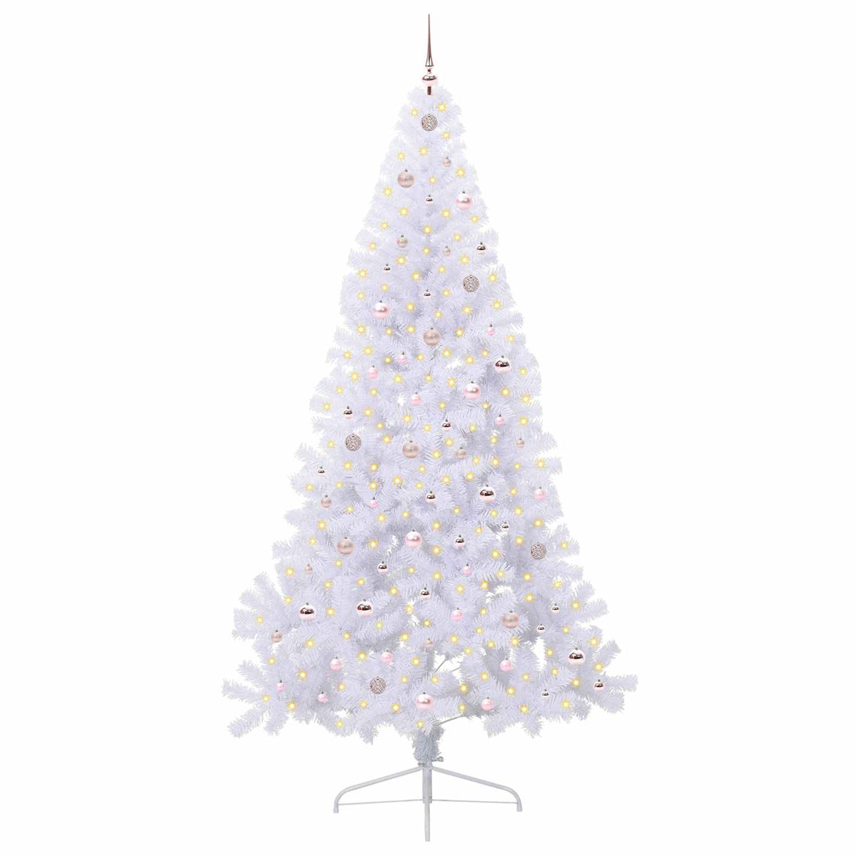 Artificial Christmas Tree White 240 cm PVC and Steel