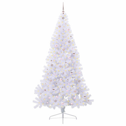Artificial Christmas Tree White 240 cm PVC and Steel