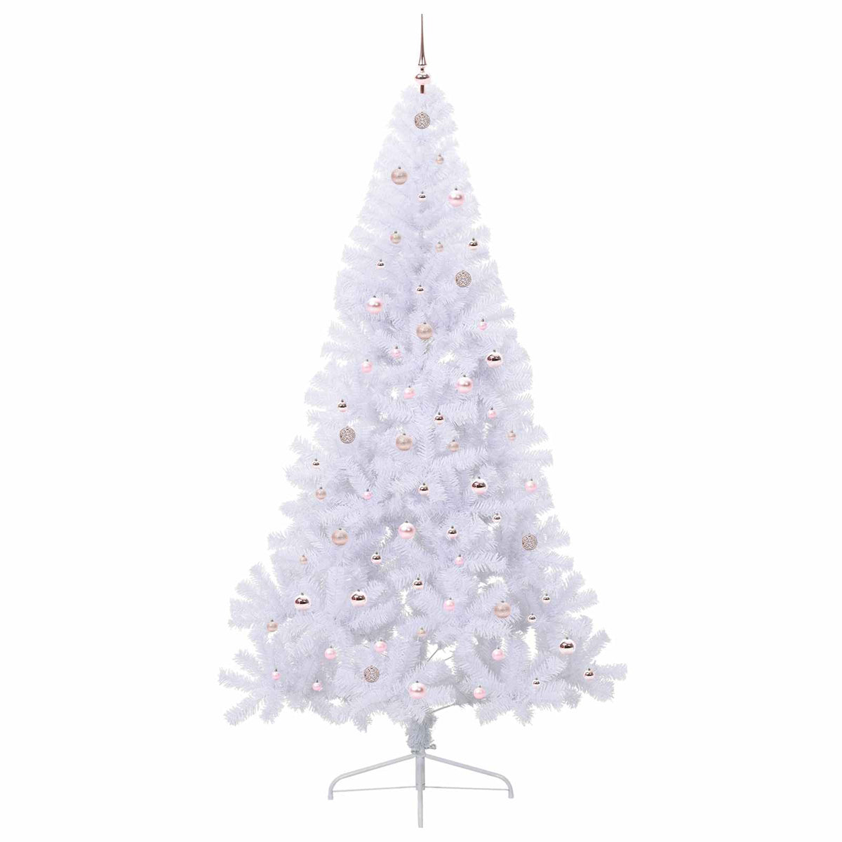 Artificial Christmas Tree White 240 cm PVC and Steel