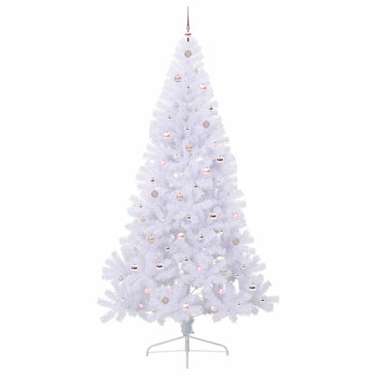 Artificial Christmas Tree White 240 cm PVC and Steel