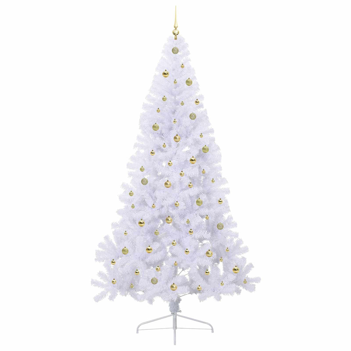 Artificial Christmas Tree White 240 cm PVC and Steel
