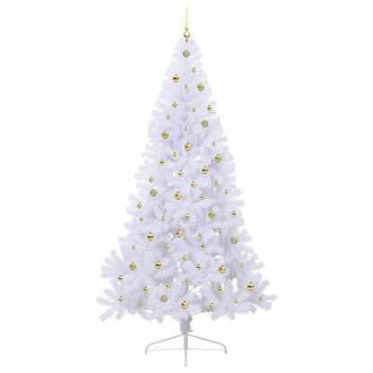 Artificial Christmas Tree White 240 cm PVC and Steel