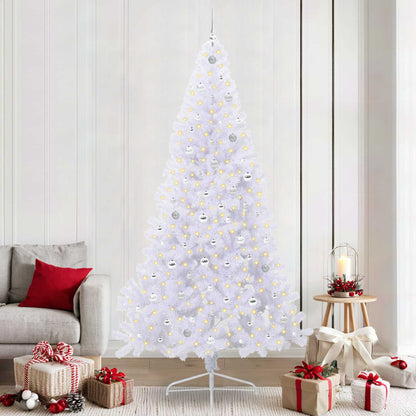 Artificial Christmas Tree White 240 cm PVC and Steel