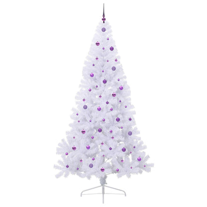 Artificial Christmas Tree White 240 cm PVC and Steel