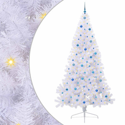 Artificial Christmas Tree White 240 cm PVC and Steel