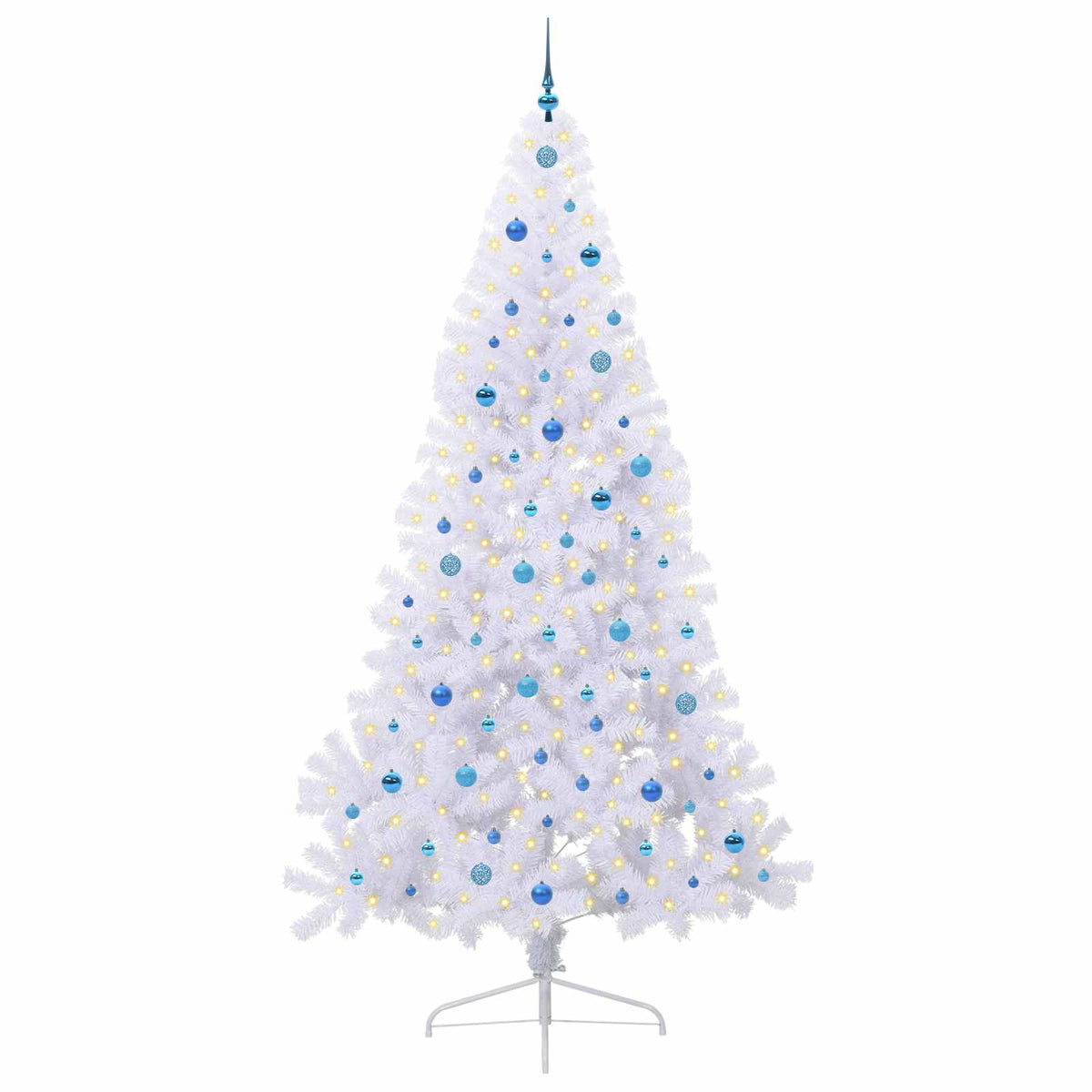Artificial Christmas Tree White 240 cm PVC and Steel