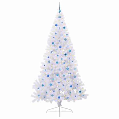Artificial Christmas Tree White 240 cm PVC and Steel