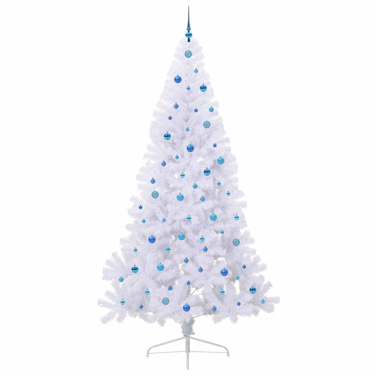 Artificial Christmas Tree White 240 cm PVC and Steel