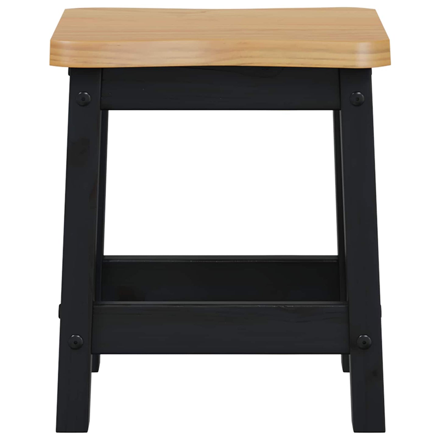 Bar Stool EKAI 2 pcs Black 40 x 29 x 45.5 cm Solid Pine Wood